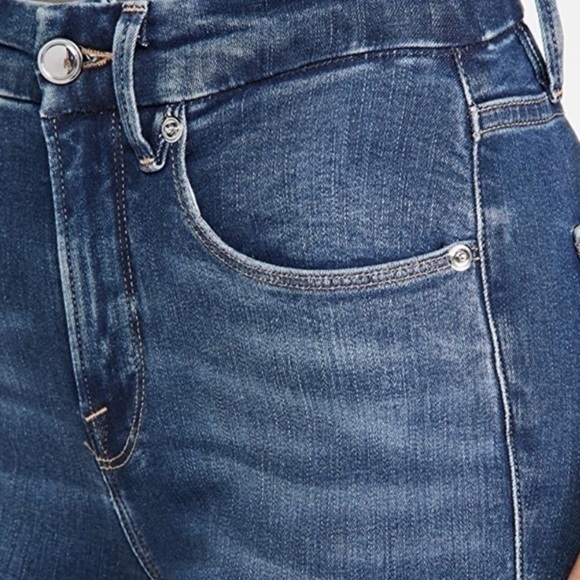 Good American women’s Good Waist Crop Raw Edge blue Jeans NWT Sz 8/29 - Picture 3 of 10